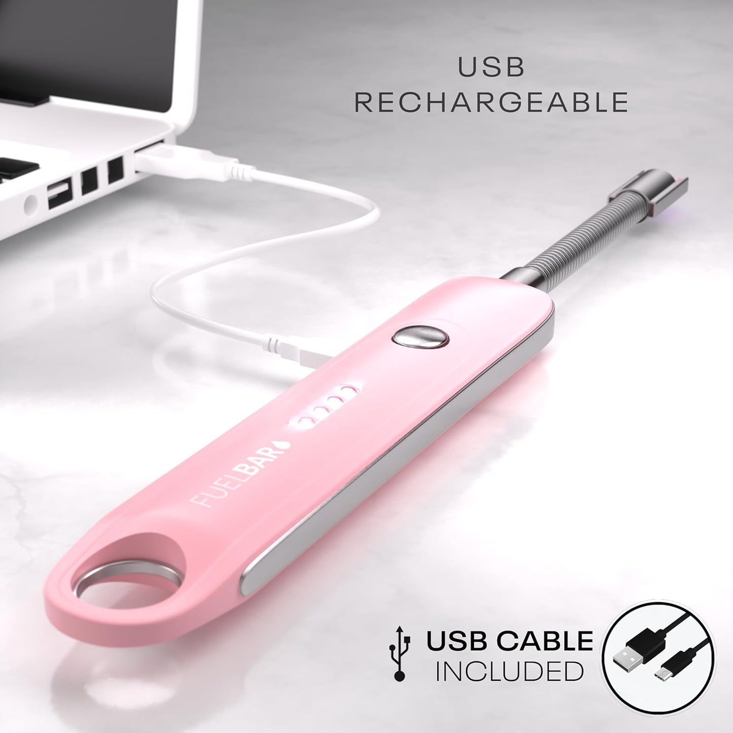 FuelBar USB Rechargeable Candle BBQ Lighter (Pink)