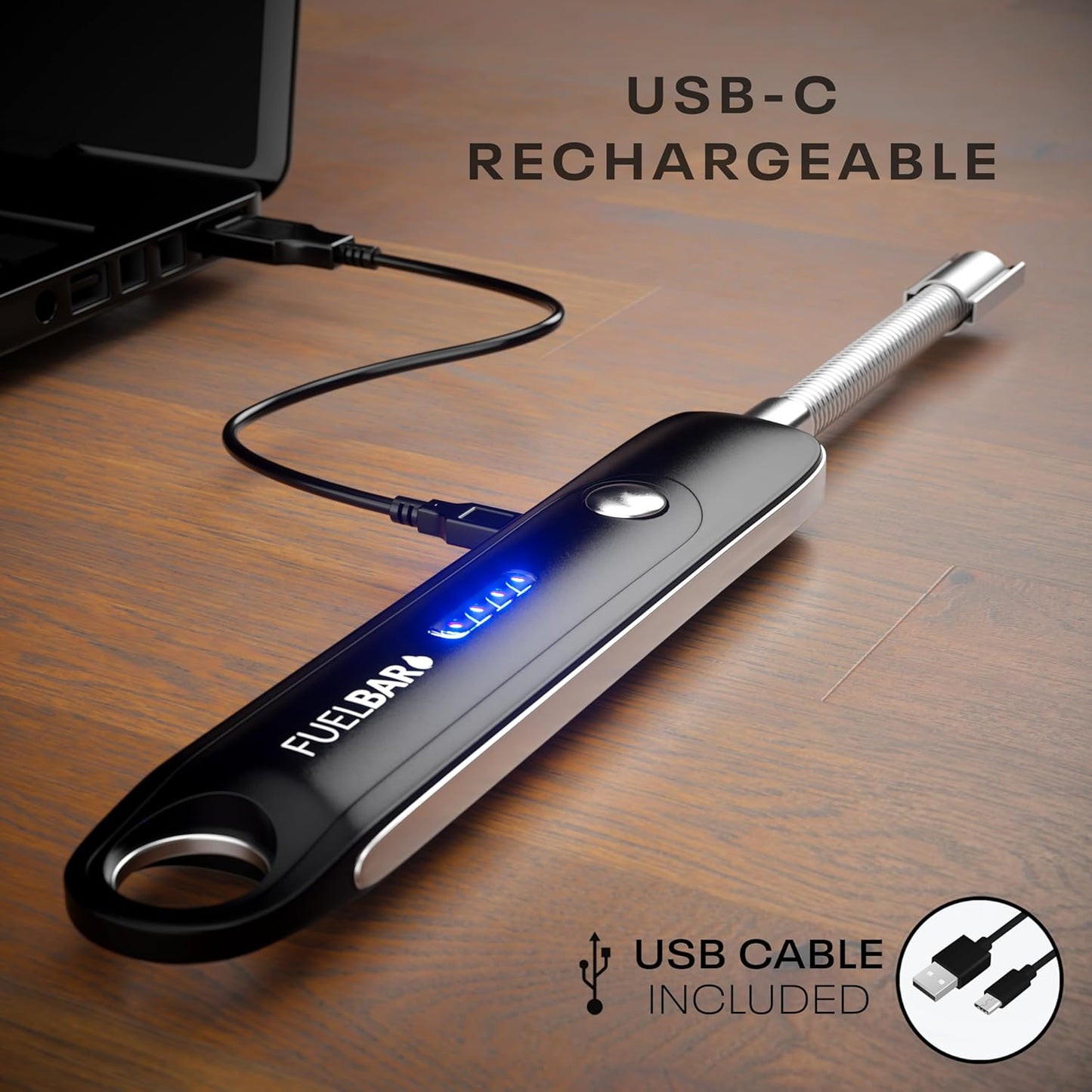 FuelBar 2.0 USB-C Rechargeable BBQ Candle Lighter (Black)